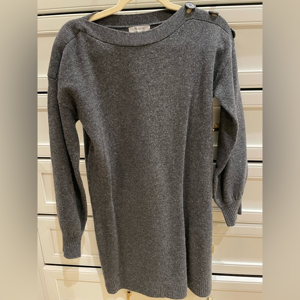 Madewell Sweater Dress - XXS- charcoal grey